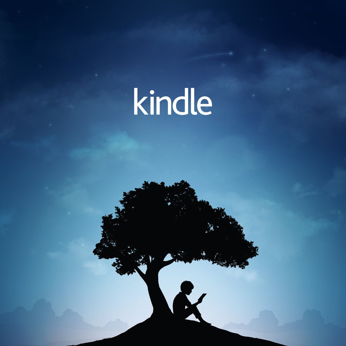A circle containing the Kindle icon